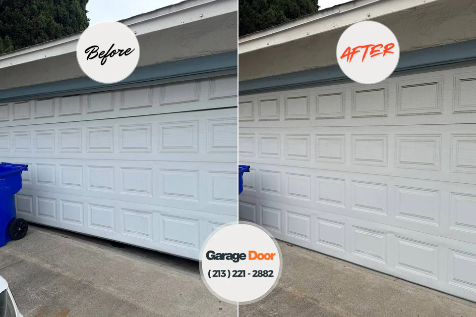 Before and after: garage door repair Agua Fria, NM